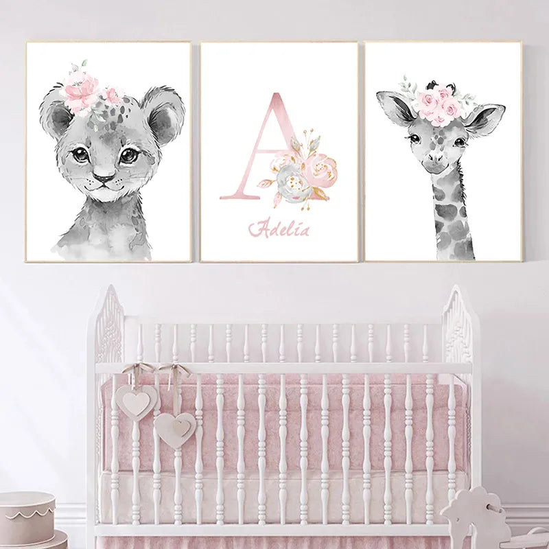 Cute Animal Poster Decoration Bedroom Girl Room Wall